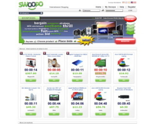 Product picture Swoopo Clone Php Website Script auction bid penny auction